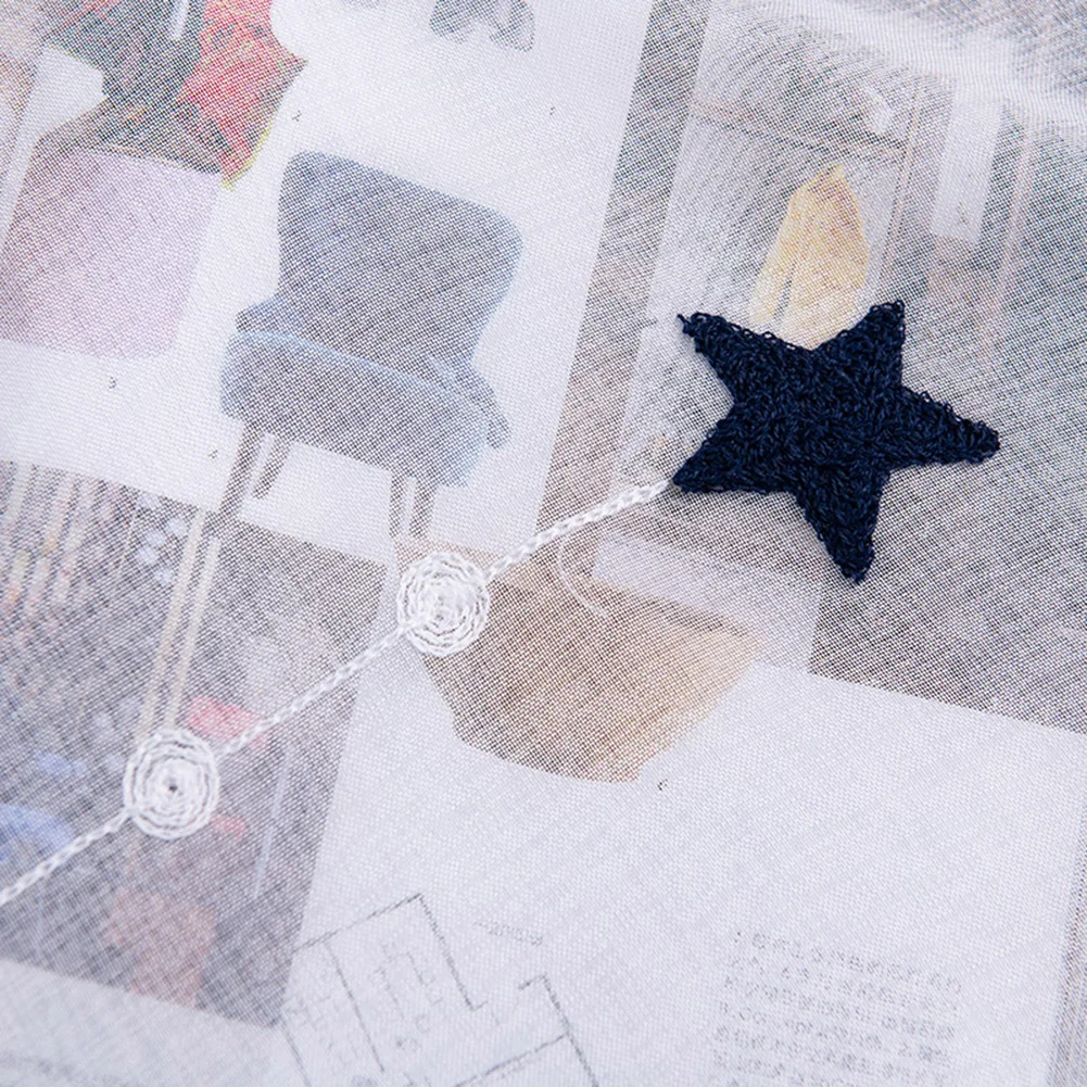 Свежая звезда окно балкон Короткая занавеска кухня Балкон подзор драпировка