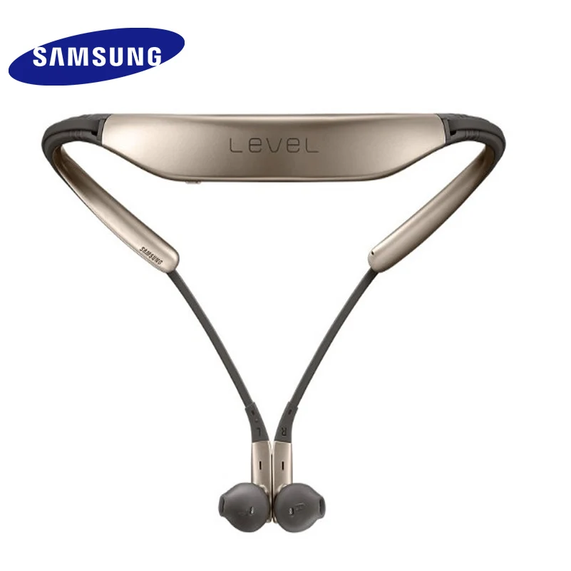 Золотой Оригинальные беспроводные bluetooth-наушники SAMSUNG уровня U 4,1 с микрофоном в ухо стерео бас спортивные гарнитуры для/8 Plus Galaxy S8 S9 - Цвет: Золотой