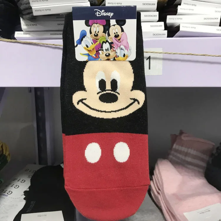 Disney женские носки хлопковые носки милые носки с Микки Маусом Повседневные носки дикие сезоны