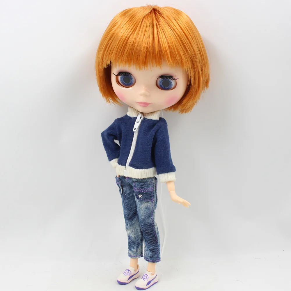 Fortune Days Nude Blyth кукла мужская кукла серии No. BL0145 оранжевые каштановые волосы для мужского тела подходит для changeBJD Factory Blyth