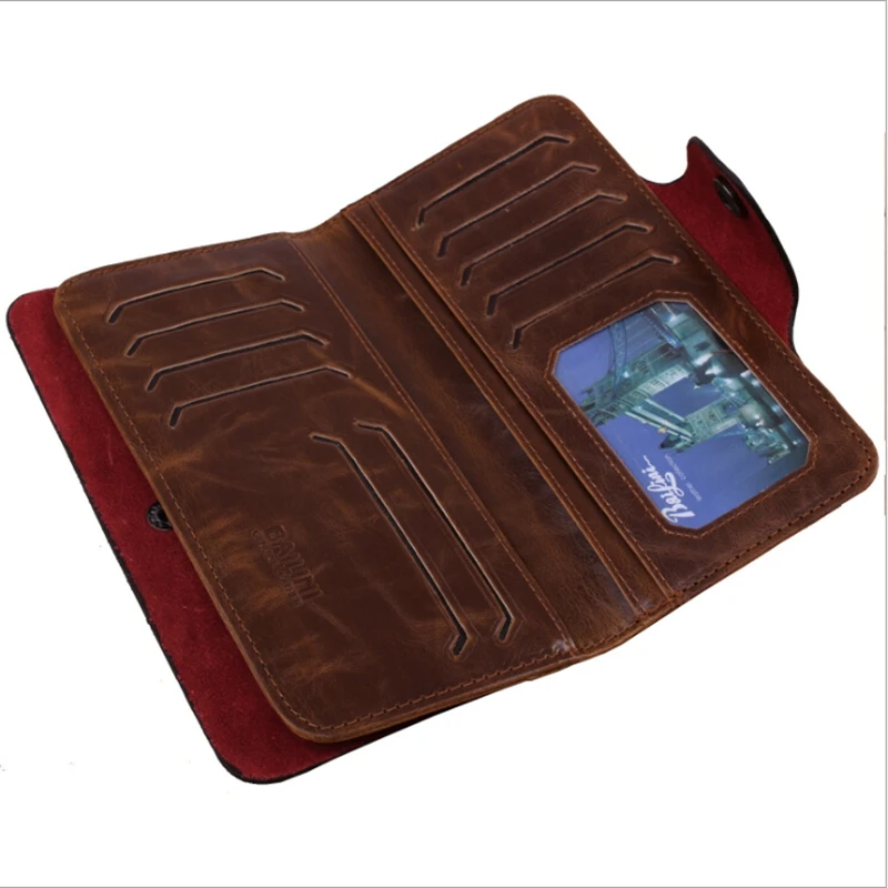 Новый дизайн геометрический узор длинные кошельки мужские туфли из