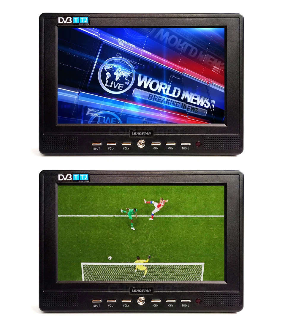LEADSTAR D768 7 дюймов Портативный ТВ DVB-T2 ATSC tdt цифровой и аналоговый мини маленький автомобильный тв-телевизор Поддержка USB TF MP4 H.265 AC3