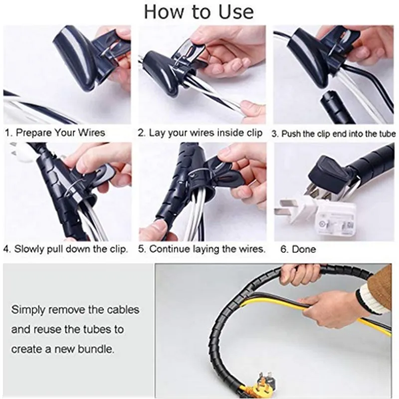 Многоразовый Кабельный органайзер защита для управления проводом намотка