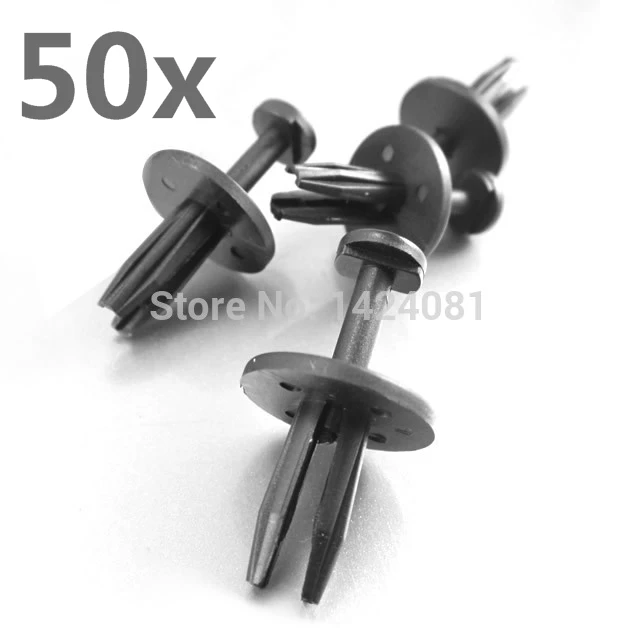 50 pcs Nylon Front Bumper Fascia Rivet Retainer for 6503454 Grand Cherokee 1994-on Luxury | Auto Fastener &amp Clip