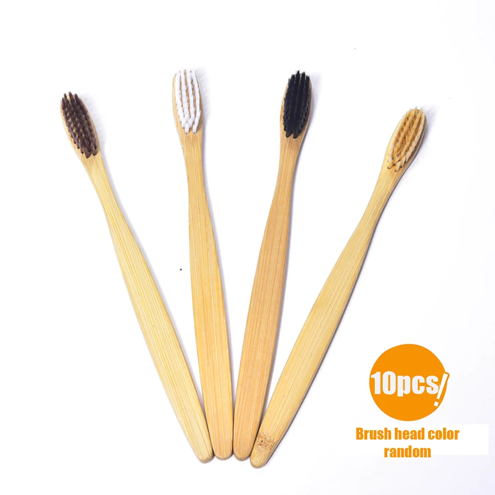 10 шт. зубная щётка из натурального бамбука|Держатели для зубных щеток и пасты| |