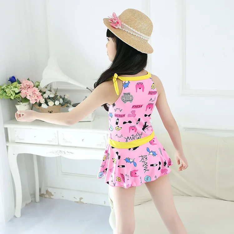 Детский купальный костюм сексуальные цельные купальные костюмы 2019 с юбкой для