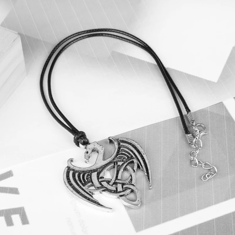 Кельтский Дракон HEYu ожерелье с кулоном кельтский треугольник дракон оловянный