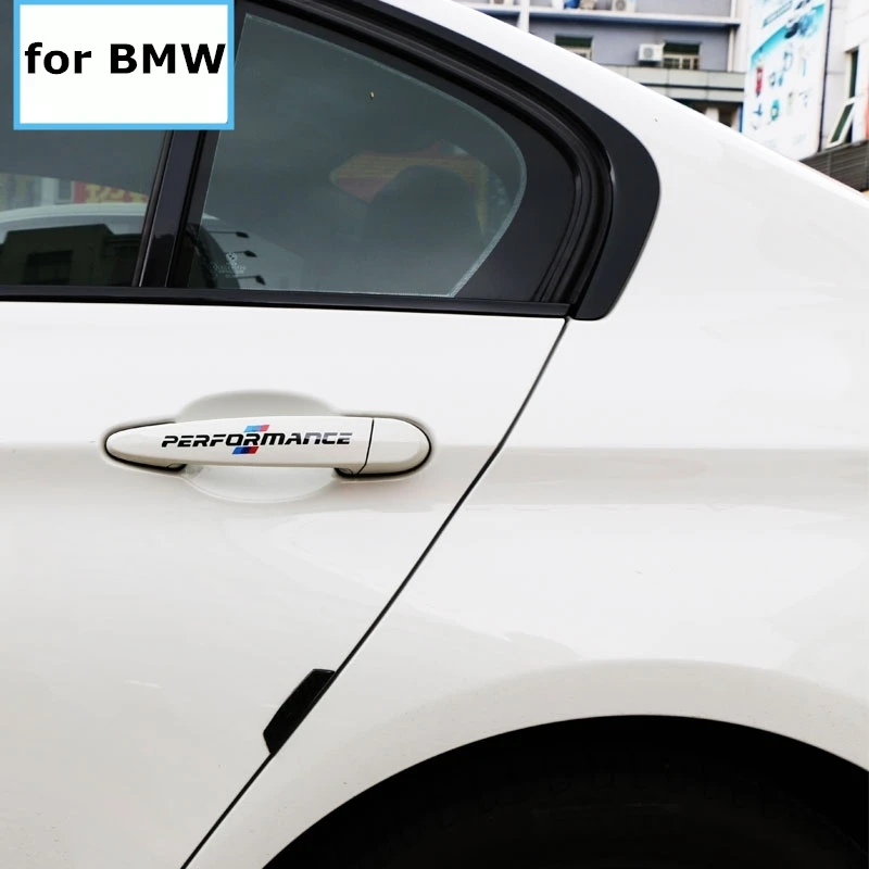 4 шт. стикер на дверную ручку автомобиля M Performance Decor автомобильные стикеры s для BMW