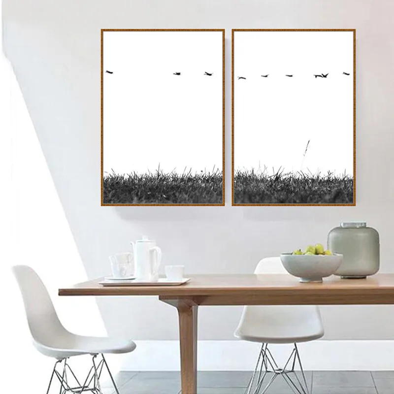 Настенный постер в скандинавском стиле без рамки 3 панели рисунок на холсте