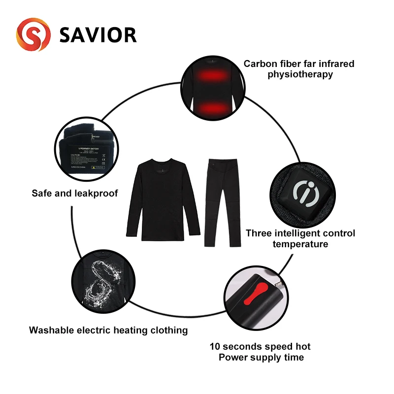 Спасательное зимнее теплое белье с подогревом электрическая Интимная одежда