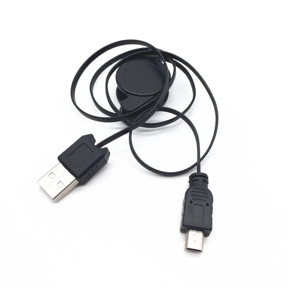 Черный Выдвижной кабель USB A папа для Mini B 5 Pin зарядки и синхронизации