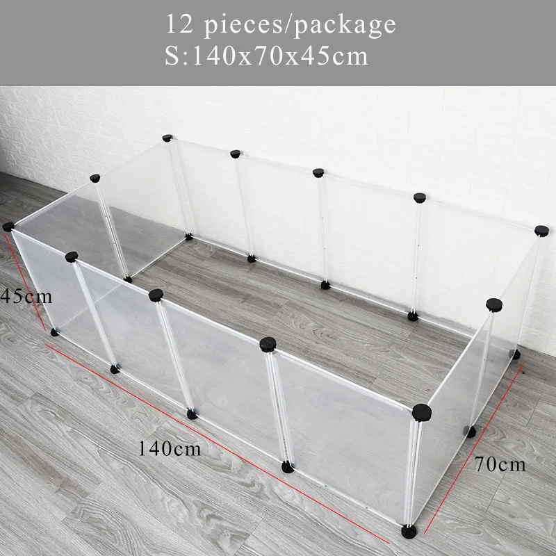 12 pcs--S Petshy кошка собака клетка дом DIY анти-прыжки изоляции открытый Крытый большой кошки котенок щенок кролик животное забор ящик питомник - Цвет: 12 pcs--S