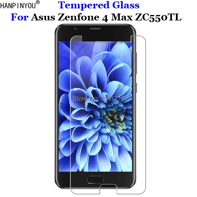 Закаленное стекло 9H 2.5D для Asus Zenfone 4 Max ZC550TL Премиум Защитная пленка Plus 5