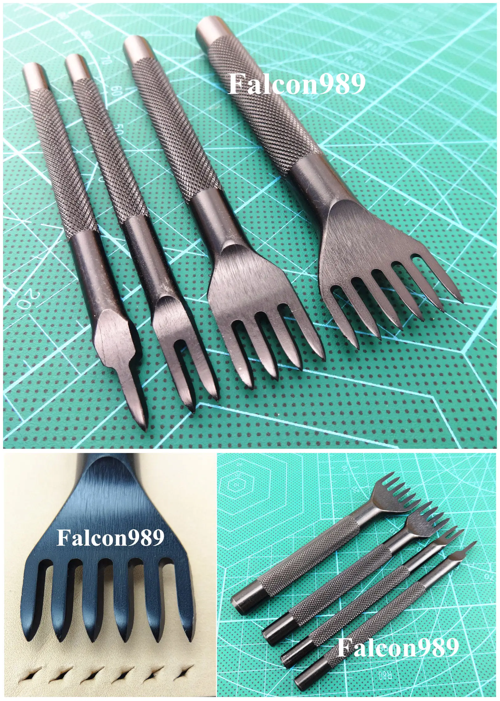 8pcs Leather Craft Lacing Chisel Edge Groover Skiving Slicker Awl Tool Kit Set - Sewing Stitching Carving Stamping Knife Cutter | Дом и сад