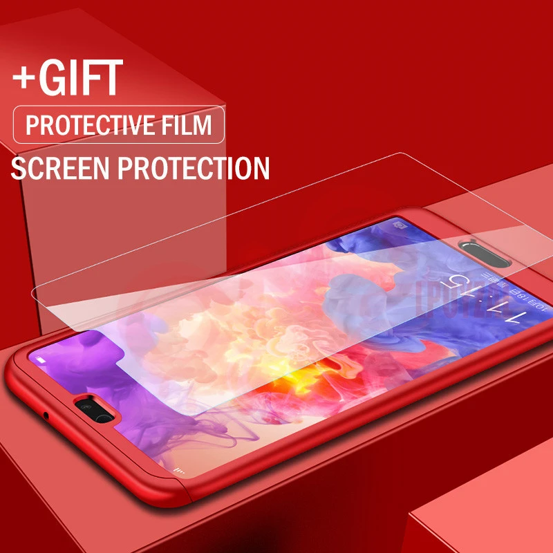 360 полный защитный чехол для Huawei P30 P20 Pro Mate 20 Lite Nova 3 3i 4 P10 P9 Honor 10 9 8X Жесткий ПК со