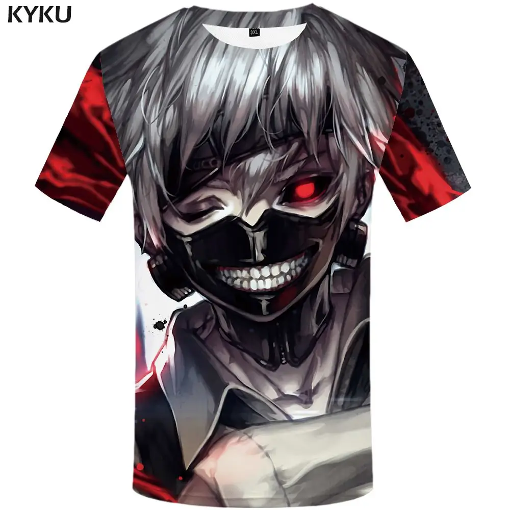3d t shirt 09 Забавная футболка s Токийский Гуль футболка для мужчин крови футболки повседневное Кен рубашка канеки принт Япония аниме одежда косплей футболка с принтом - Цвет: 3d t shirt 09