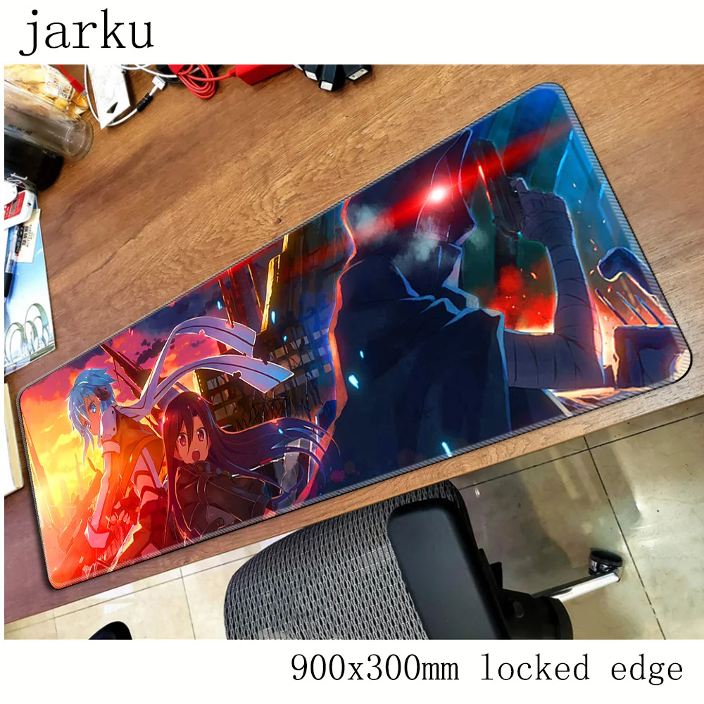 Sword Art онлайн геймерский коврик для мыши 900x300X3 мм игровой коврик для мыши большой лучший ноутбук ПК Аксессуары ноутбук padmouse эргономичный коврик