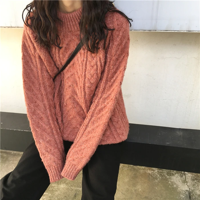 Женский толстый свободный свитер новинка зимы 2019 | Женская одежда