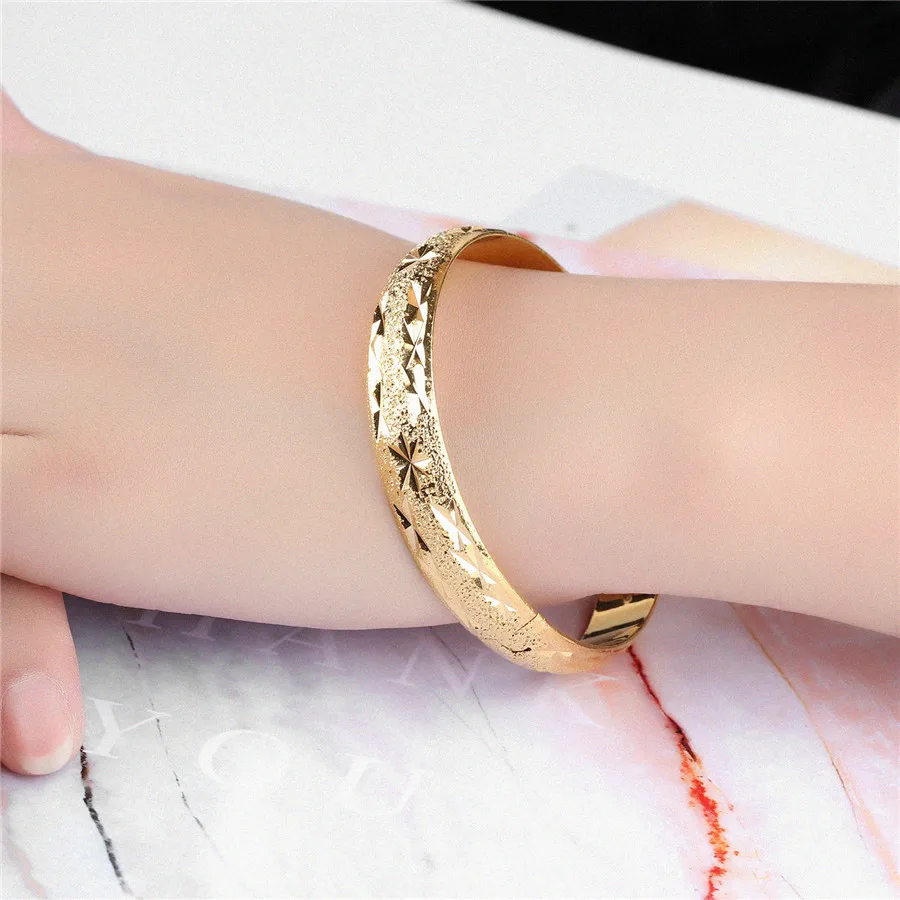 XQNI JEWELRY Delicate Sculpture Gold Color Bracelet &amp Bangle Retro Style Wide Wristband Infinity Hot Sale Birthday Gift | Украшения и