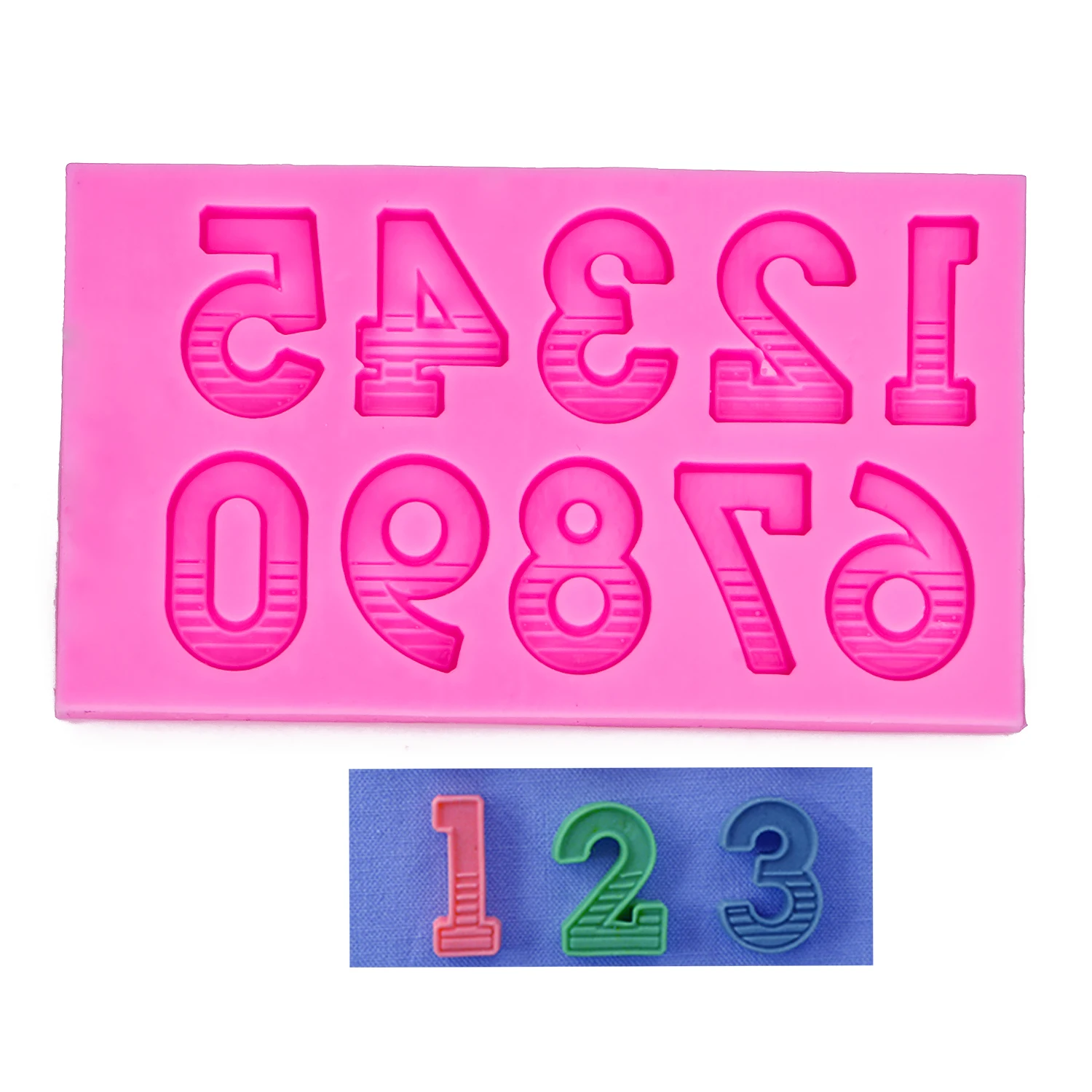 

Angel Wings Food grade fondant cake silicone mold Arabic numerals for Reverse forming polymer chocolate decoration tools F1158