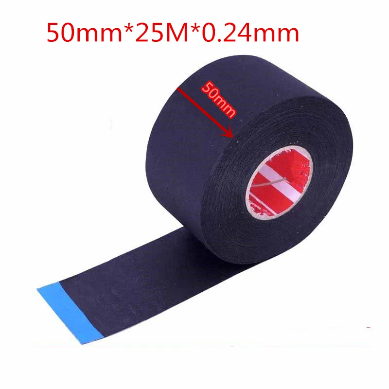 50mmx25m polyester nonwoven fabric electrical Automotive Wiring Harness Acetic acid cloth electronics tape polyeter bright tape