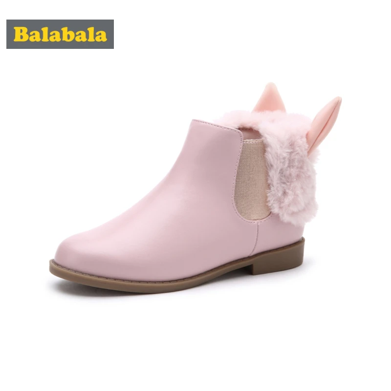 Balabala/Детские ботильоны из искусственной кожи на флисовой подкладке с