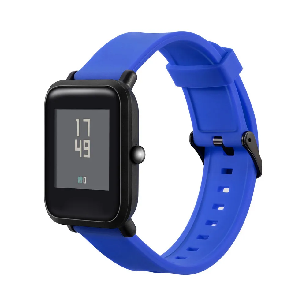 20 мм спортивный силиконовый ремешок чехол для Xiaomi Huami Amazfit Bip BIT Band Smart сменный