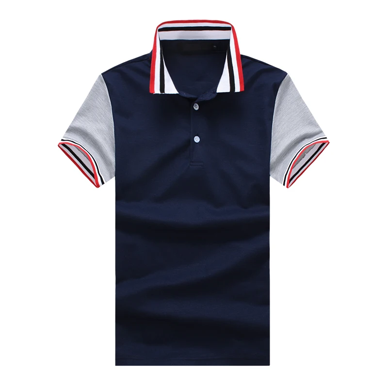 2018 New US/EU size Stripe Rib Collar Men Polo Shirts 4 Colors Casual Spring Summer Men's Short Sleeve Drop Ship | Мужская одежда