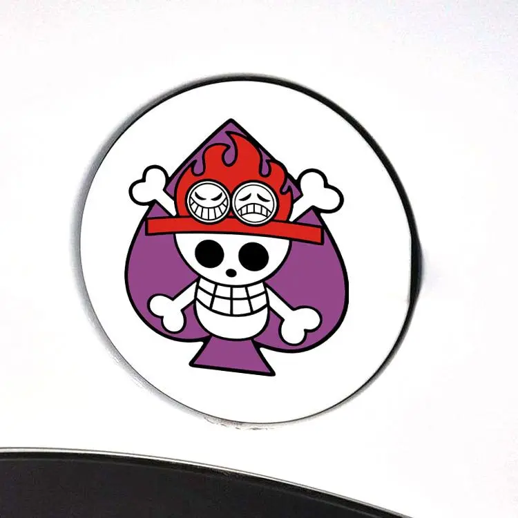 Автомобильные наклейки ONE PIECE Portgas D Ace Fire Мультяшные креативные для топливного