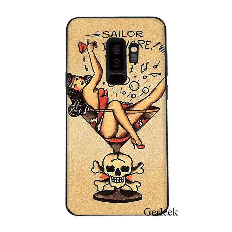 Чехол для телефона Sailor Jerry Tattoo 06 Samsung Galaxy A3 S6 S7 Edge S8 S9 Plus 2016 2017 | Мобильные телефоны и