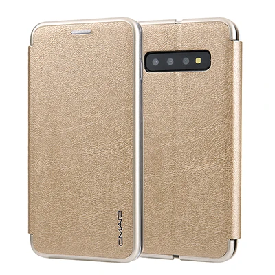 Золотой Binbo для samsung Galaxy S10 Plus чехол S10 Магнитный Флип кожаный бумажник складной кронштейн чехол для samsung S10 Plus S10 чехол Capa - Цвет: Золотой