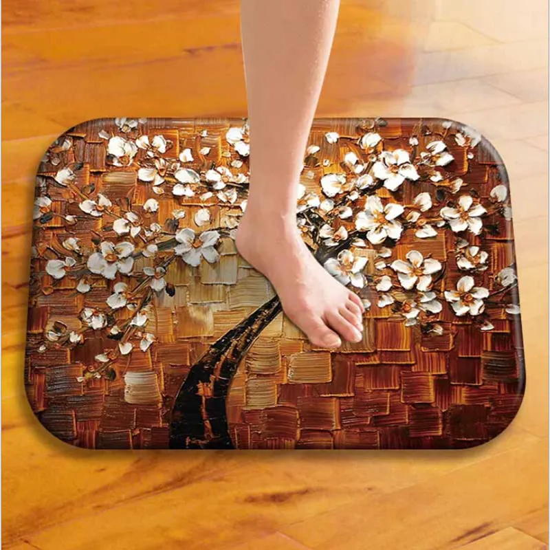 Домашний коврик с рисунком нескользящий для спальни кухни ванной домашний декор