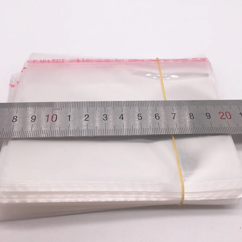 12x10cm 100 шт 4х6см- 22x20 см многоразовый полиэтиленовый пакет прозрачные Opp пластиковые пакеты самоклеющиеся герметичные ювелирные изделия делая мешок - Цвет: 12x10cm