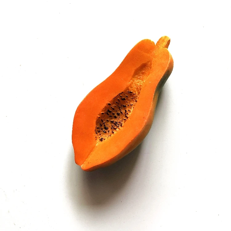 papaya Simulation durian fruit resin refrigerator paste stereo magnetic tape refrigerator decoration - Цвет: papaya