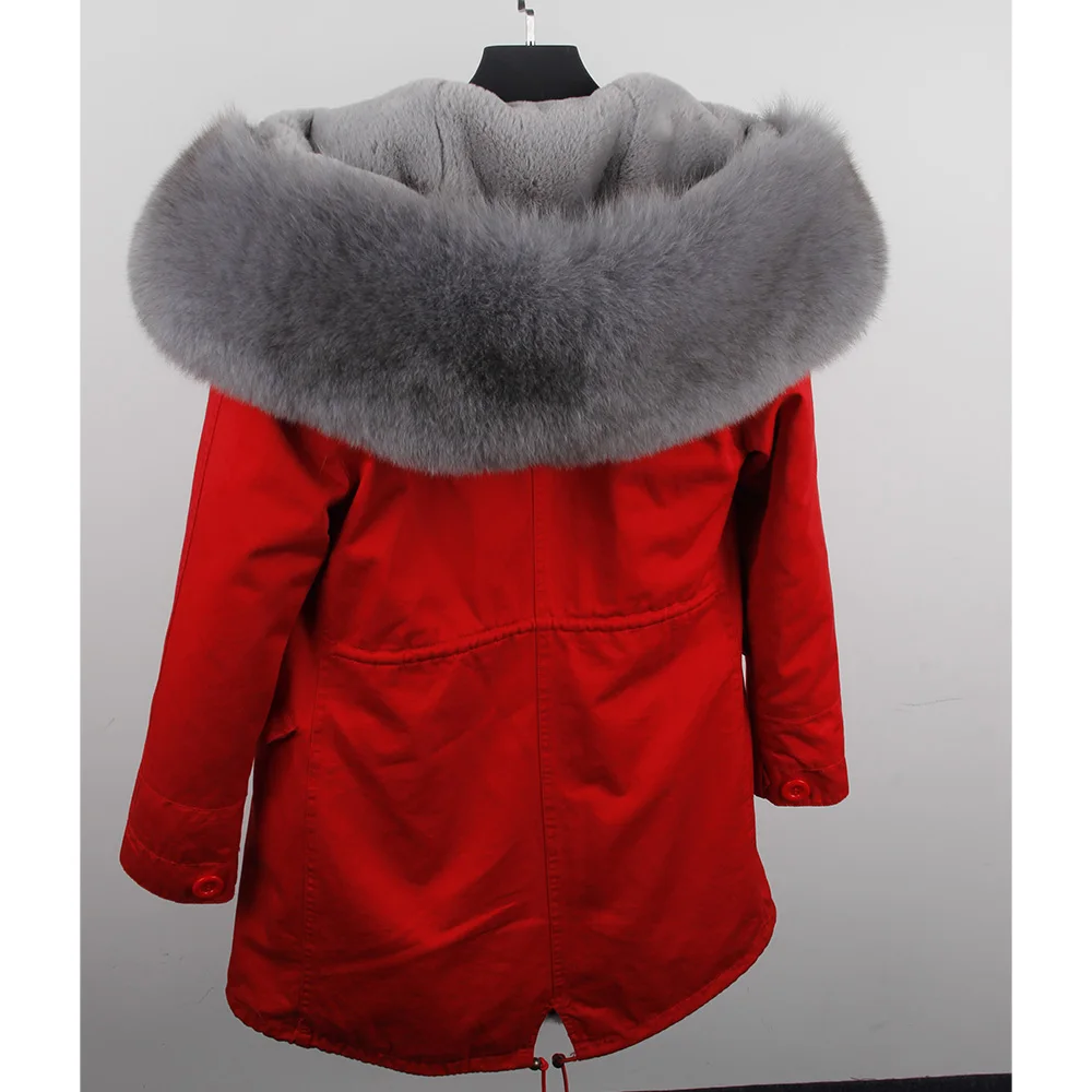 Парка женская со съемной подкладкой и воротником из натурального Лисьего меха 3 в