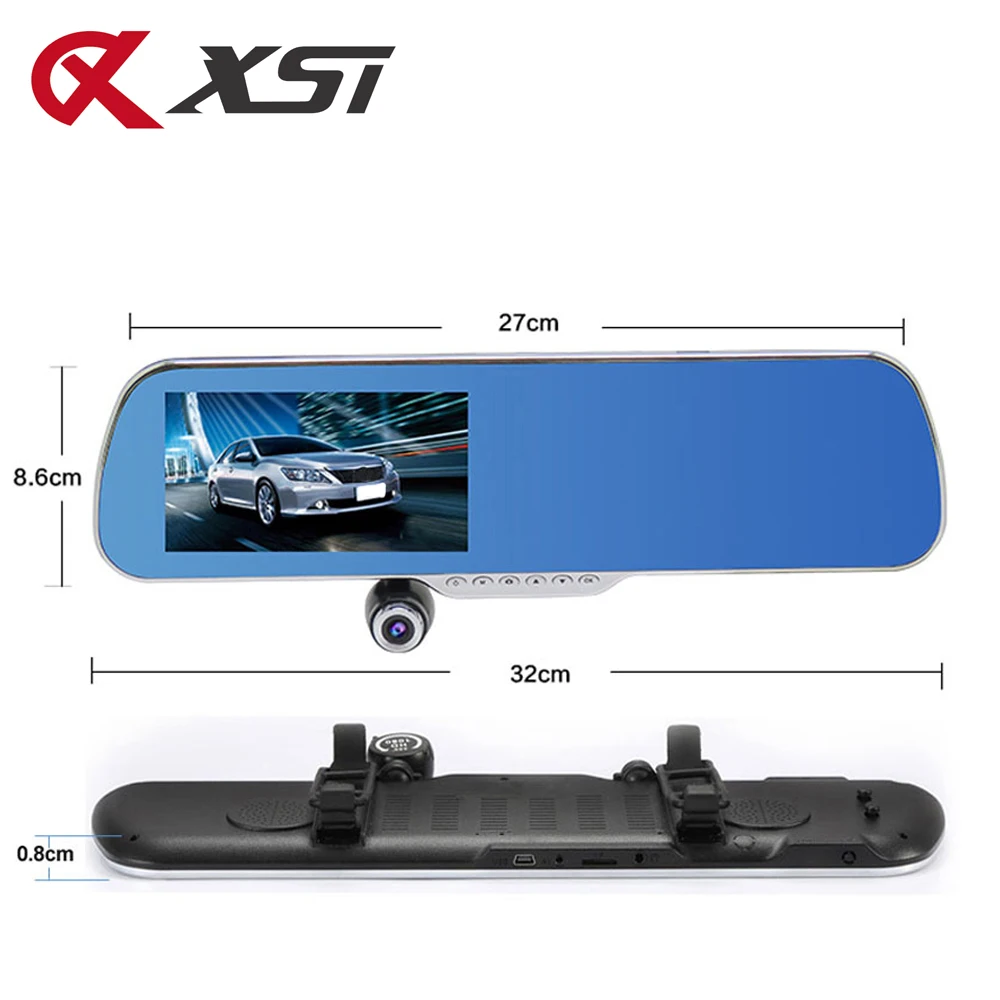 Зеркало-видеорегистратор XST 5 0 дюйма Android 4 FHD 1080P GPS Wi-Fi | Автомобили и мотоциклы
