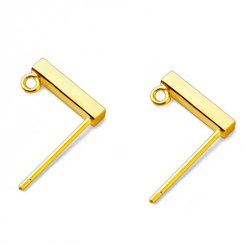 925 Sterling Silver Eardrop Gold Color Word Circle Earrings Pendant Ear Hooks DIY Jewelry Making Handmade Findings Accessories