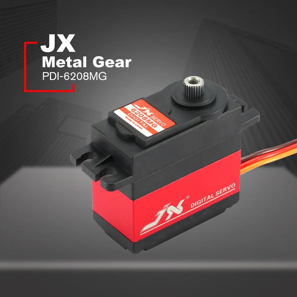 JX Servo PDI-6208MG 8kg 120 Degrees High Precision Metal Gear Digital Standard Waterproof Steering | Игрушки и хобби