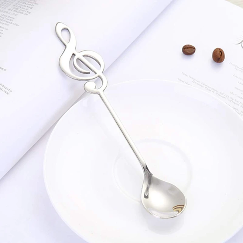 Горячая Милая записки ложка кофейная из нержавеющей стали десертная закуска для