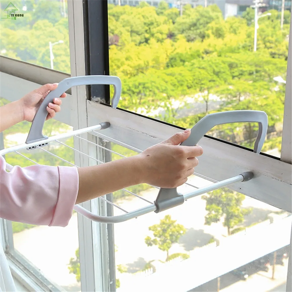 YIHONG открытый складной шкаф для одежды Полотенца барабан вешалка полка сушки