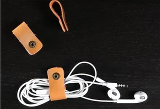 AK Высококачественная кожаная пряжка для наушников Зажим кабеля обмотки