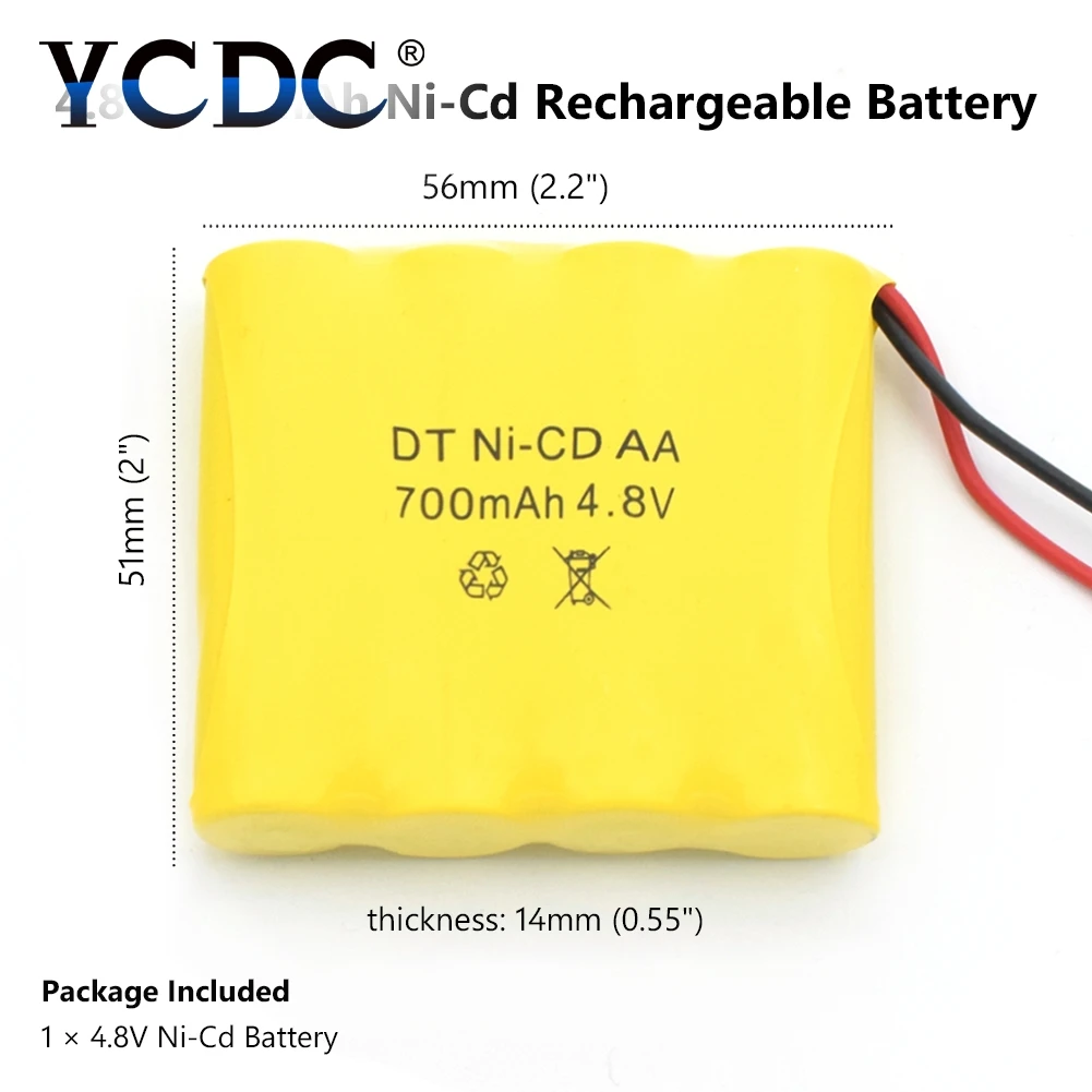 1 X 4.8V 1/2/4/8x Батарея пакет SM Американская классификация проводов 2р штепсельная Вилка для внедорожного автомобиля рок грузовик на гусеничном ходу автомобиля игрушки 4,8 аккумуляторы Ni-Cd Ni 700mAh AA Rechagreable батареи - Цвет: 1 X 4.8V