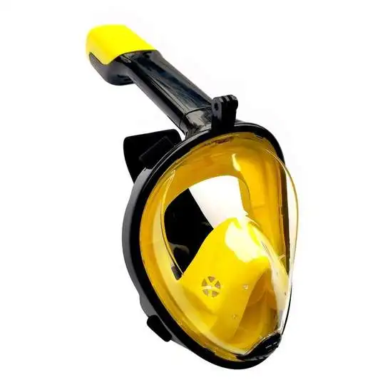 Yellow Крепление для криволинейной поверхности подводный Анти-туман маска для подводного плавания трубка обучения плаванию Подводное анфас маска для подводного плавания для дайвинга - Цвет: Yellow