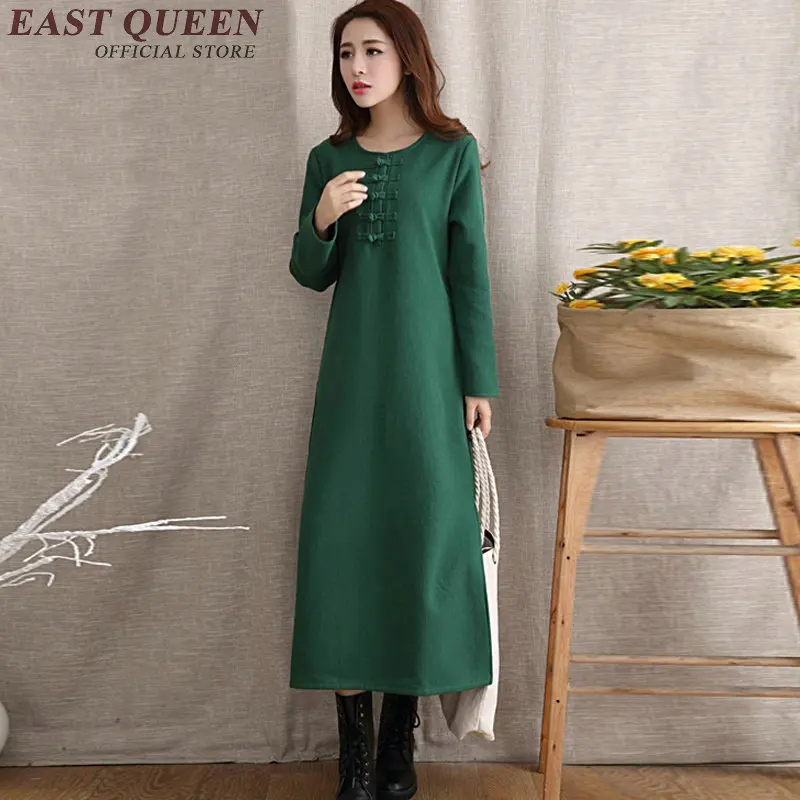 Льняная одежда в стиле ретро однотонное льняное платье блузки с воротником