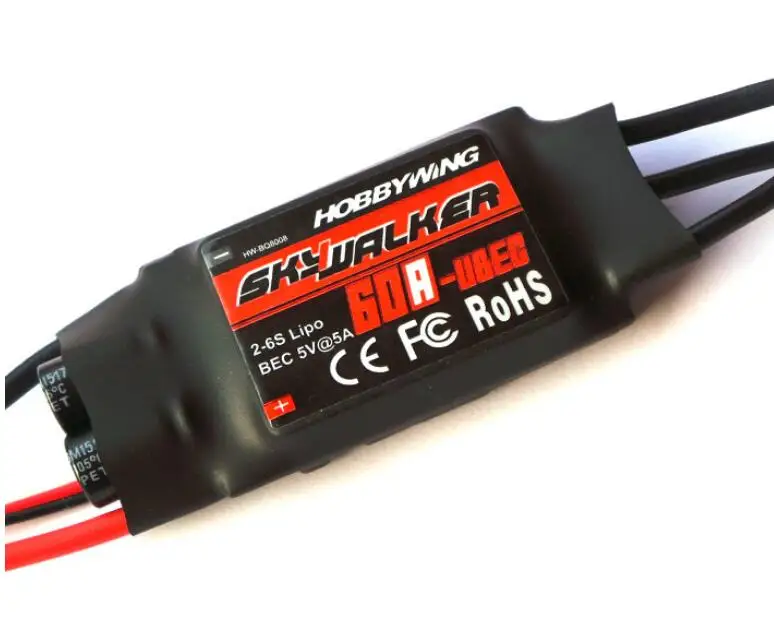 Skywalker 60A 1pcs Hobbywing Skywalker 20A 30A 40A 50A 60A 80A ESC Speed Controler With UBEC For RC FPV Quadcopter RC Airplanes Helicopter - Цвет: Skywalker 60A