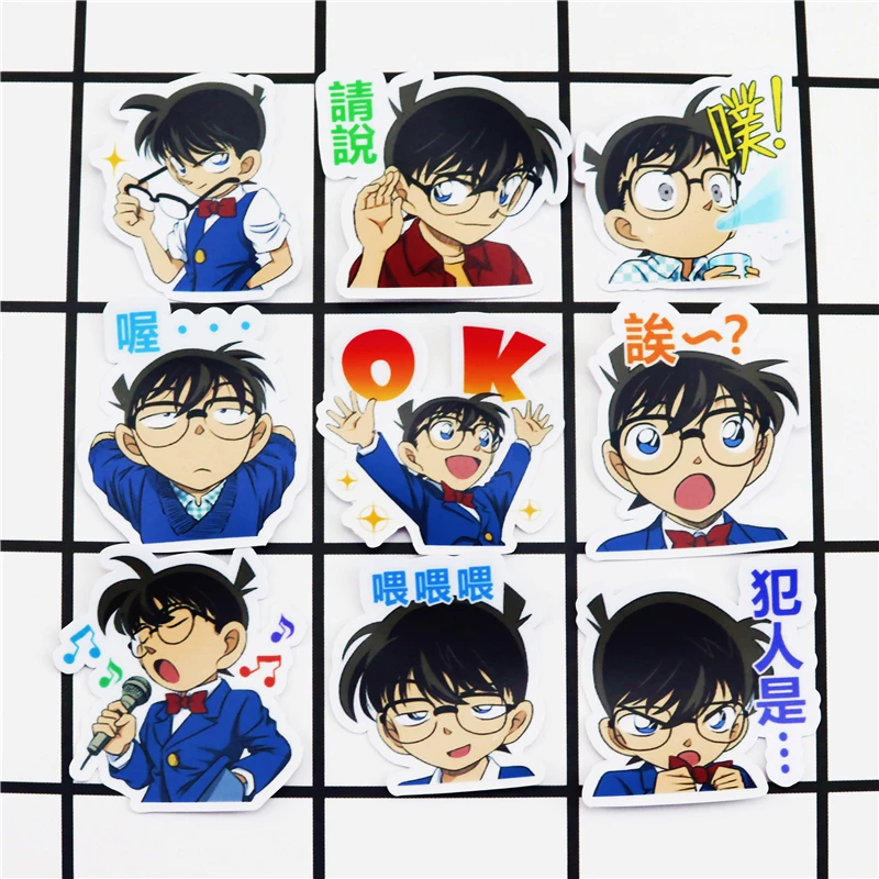 40 шт креативные kawaii самодельные Conan наклейки для мальчика ноутбука планировщик