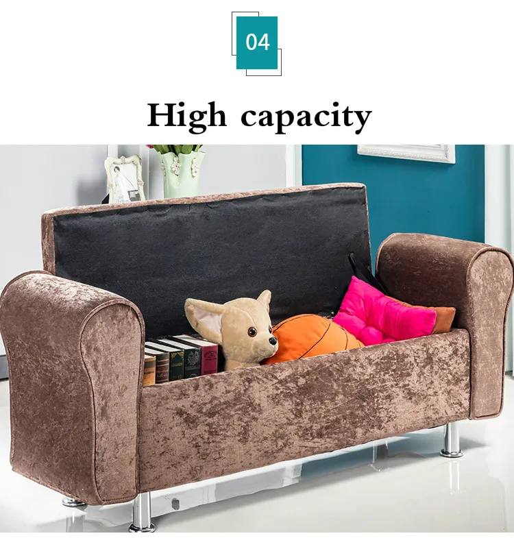 Multifunctional Storage Stool Chair Bedroom Bed End Stool Storage Bench Fabric Shoe Bench Household Sofa Bench Pouf Taburete