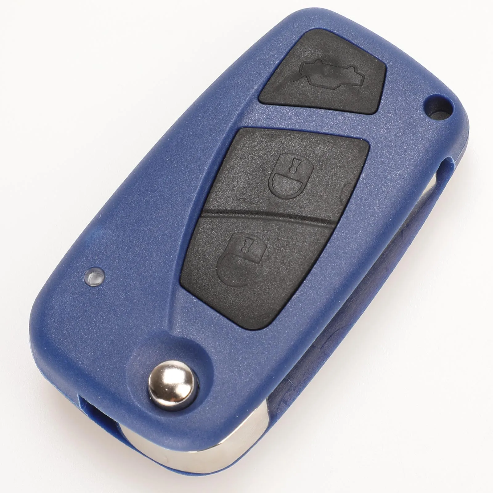 3 buttons-blue Jingyuqin 2/3 кнопки откидная оболочка ключа дистанционного управления для Fiat Punto Ducato Stilo, Panda Idea Doblo Bravo Keyless Fob чехол Крышка автосигнализации - Количество кнопок: 3 buttons-blue