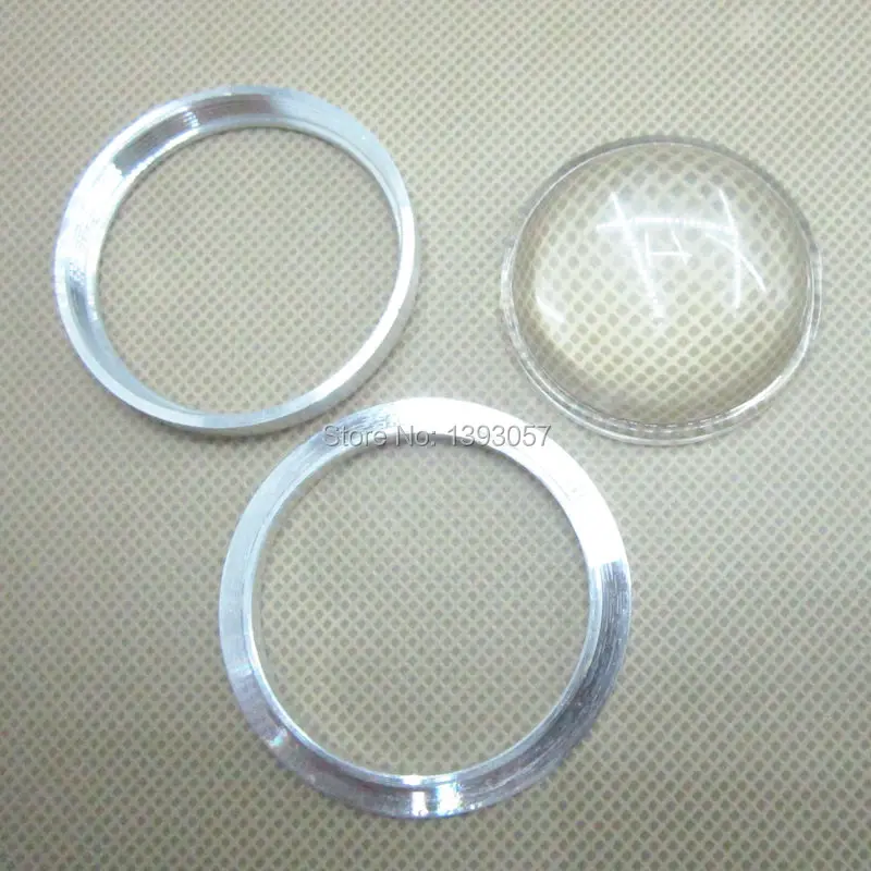 2 комплекта 44 мм Светодиодные стеклянные линзы + винтовое Монтажное кольцо для 10