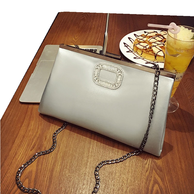 Женская сумка на цепочке Вместительная женская клатч модный кошелек конверт 2017
